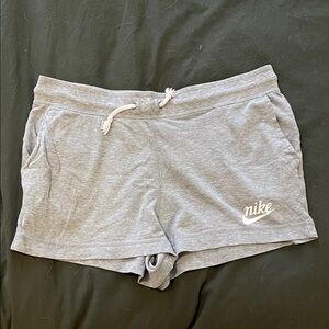 Gray Nike lounge shorts
